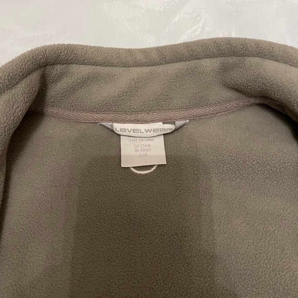 Olive green Velour fleece Jacket - Picture 4 of 4